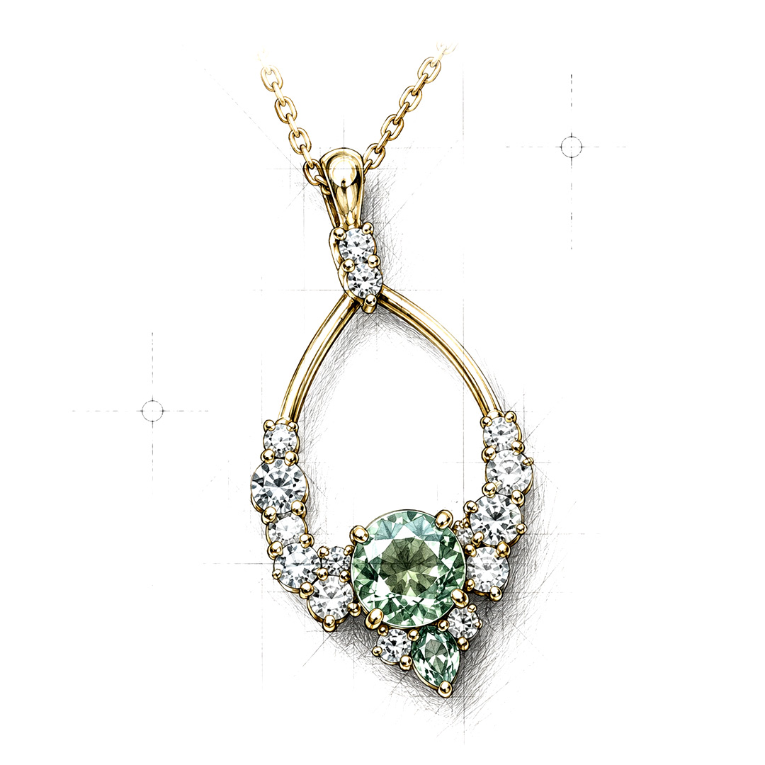 Diamond Yellow Gold Necklace