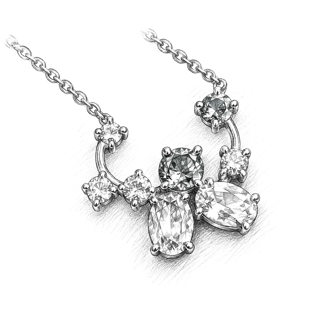 Sapphire Diamond Necklace