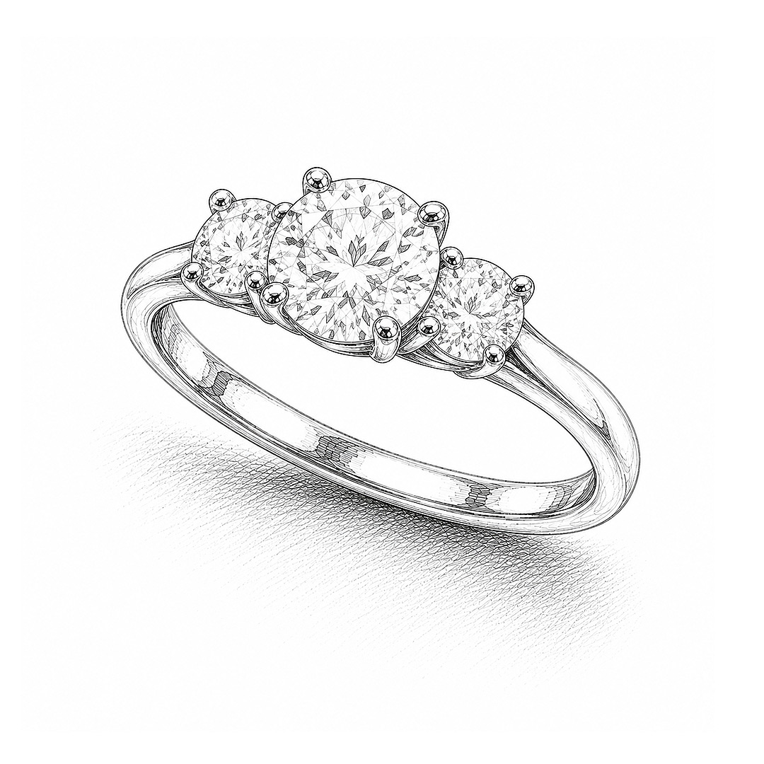 Trilogy Engagement Ring